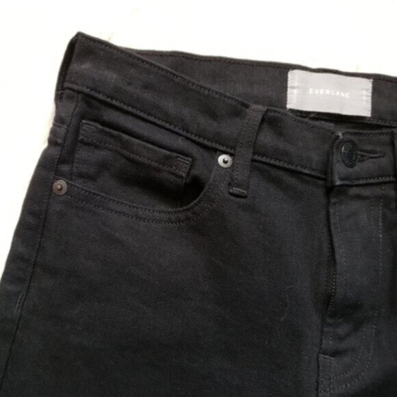 NWOT EVERLANE Mid-Rise Skinny Black Jeans Ankle Crop size 26Reg - Picture 14 of 15